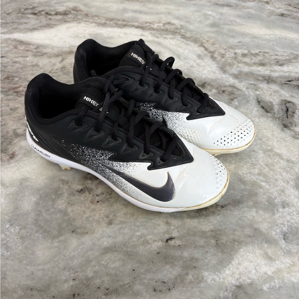 Nike Shoes 5Y Youth Cleats Baseball Vapor Ultrafly Pro Black White Lace Up Kids